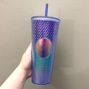Starbucks coffee (NEW) summer blue/purple ombré studded venti tumbler cup